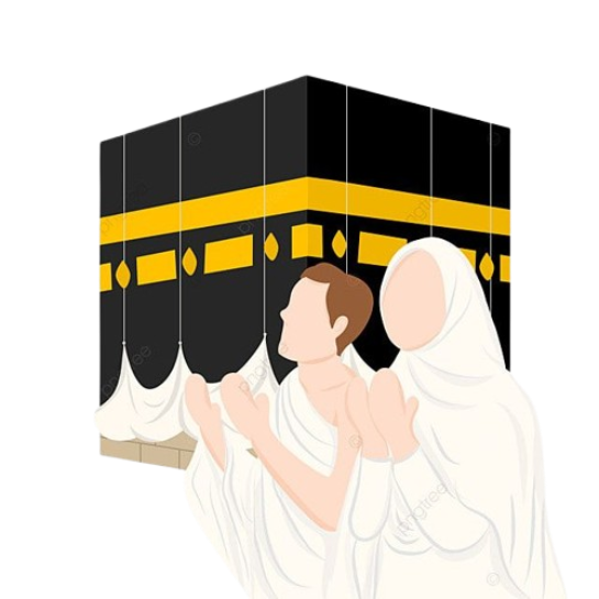 Jamaah di depan Ka'bah